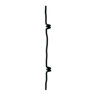 Image of Elements Contemporary Black Metal Landing baluster (H)855mm (W)14mm Pack of 3