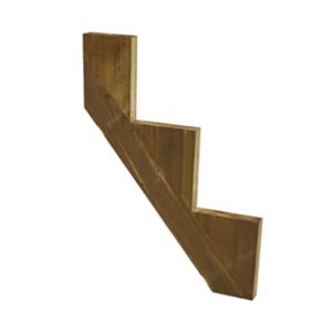 Image of Richard Burbidge Softwood 3 step Deck riser (L) 1000mm