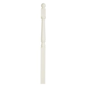 Image of Primed White Turned complete newel post (H)1500mm (W)82mm