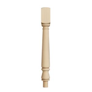 Image of Natural Pine Turned complete newel post (H)725mm (W)82mm