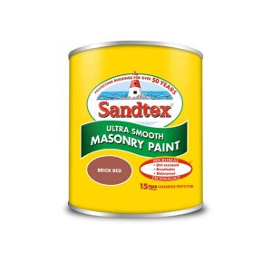 Image of Sandtex Ultra smooth Brick red Masonry paint 0.15L Tester pot