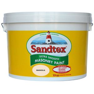 Image of Sandtex Ultra smooth Magnolia Masonry paint 10L