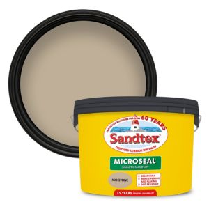 Image of Sandtex Ultra smooth Mid stone Masonry paint 10L