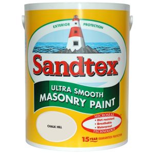 Image of Sandtex Ultra smooth Chalk hill brown Masonry paint 5L