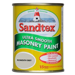 Image of Sandtex Ultra smooth Plymouth grey Masonry paint 0.15L Tester pot