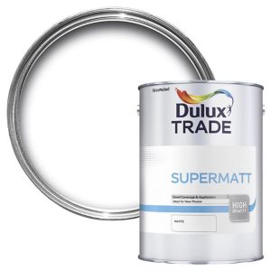 Image of Dulux Trade White Super matt Emulsion paint 5L