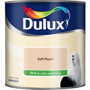 Image of Dulux Soft peach Silk Emulsion paint 2.5L
