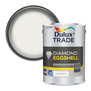 Image of Dulux Trade Diamond Pure brilliant white Eggshell Metal & wood paint 5L
