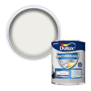 Image of Dulux Weathershield Pure brilliant white Gloss Metal & wood paint 0.75L