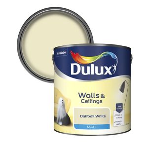 Image of Dulux Natural hints Daffodil white Matt Emulsion paint 2.5L