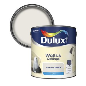 Image of Dulux Natural hints Jasmine white Matt Emulsion paint 2.5L