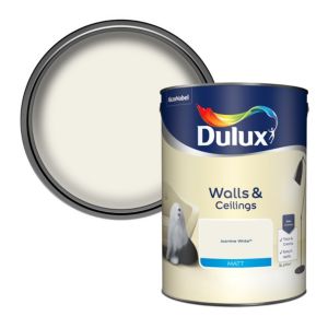 Image of Dulux Natural hints Jasmine white Matt Emulsion paint 5L