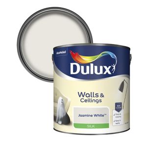 Image of Dulux Natural hints Jasmine white Silk Emulsion paint 2.5L