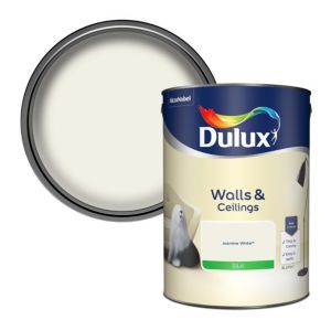 Image of Dulux Natural hints Jasmine white Silk Emulsion paint 5L
