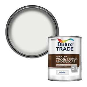 Image of Dulux Trade White Wood Primer & undercoat 1L