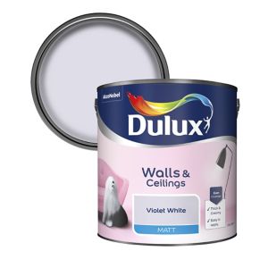 Image of Dulux Natural hints Violet white Matt Emulsion paint 2.5L