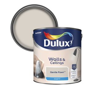 Image of Dulux Gentle fawn Matt Emulsion paint 2.5L