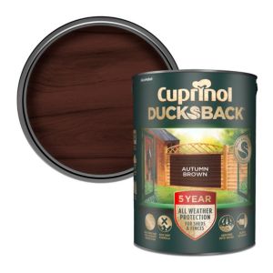 Image of Cuprinol 5 year ducksback Autumn brown Fence & shed Wood treatment 5L