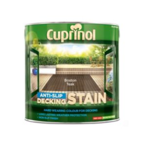 Image of Cuprinol Boston teak Matt Slip resistant Decking Wood stain 2.5L