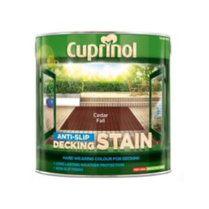 Image of Cuprinol Cedar fall Matt Slip resistant Decking Wood stain 2.5L