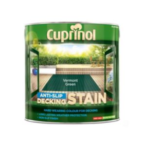 Image of Cuprinol Vermont green Matt Slip resistant Decking Wood stain 2.5L