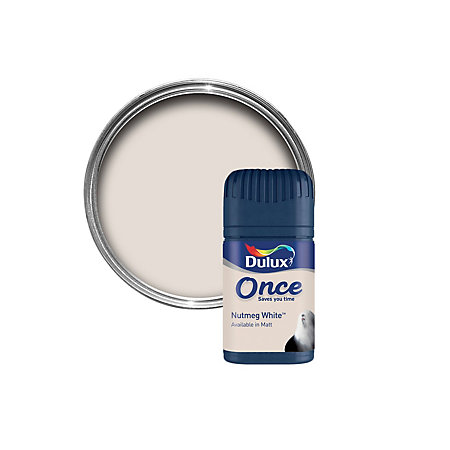 Dulux Once Nutmeg White Matt Emulsion Paint 0.05L Tester Pot