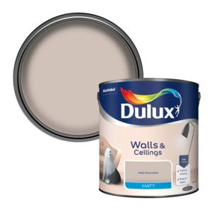 Image of Dulux Malt chocolate Matt Emulsion paint 2.5L