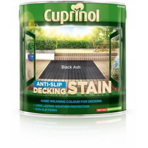 Image of Cuprinol Black ash Matt Slip resistant Decking Wood stain 2.5L