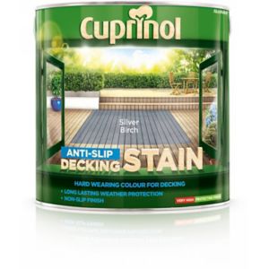 Image of Cuprinol Silver birch Matt Slip resistant Decking Wood stain 2.5L