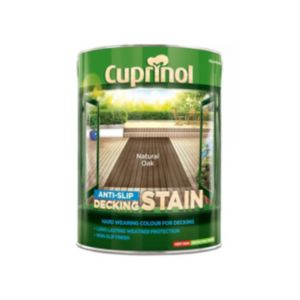 Image of Cuprinol Natural oak Matt Slip resistant Decking Wood stain 5L