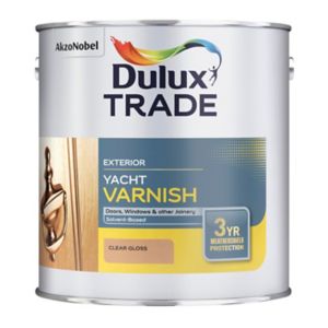 Image of Dulux Trade Clear Gloss Wood varnish 1L