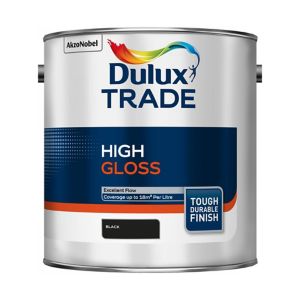 Image of Dulux Trade Black Gloss Metal & wood paint 2.5L