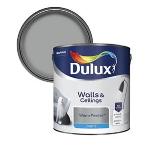 Image of Dulux Warm pewter Matt Emulsion paint 2.5L