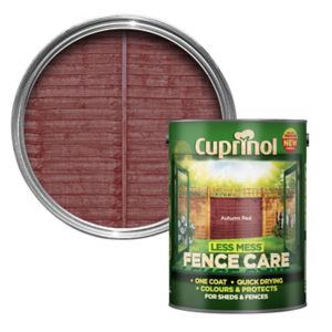 Image of Cuprinol Less mess fence care Autumn red Matt Wood paint 5