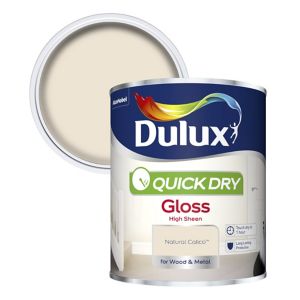 Image of Dulux Quick dry Natural calico Gloss Metal & wood paint 0.75L