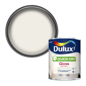 Image of Dulux Quick dry Timeless Gloss Metal & wood paint 0.75L