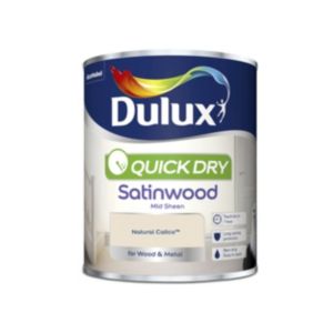 Image of Dulux Quick dry Natural calico Satin Metal & wood paint 0.75L