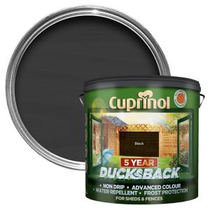 Image of Cuprinol 5 year ducksback Black Matt Fence & shed Wood treatment 9L
