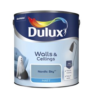 Image of Dulux Nordic sky Matt Emulsion paint 2.5L