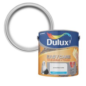 Image of Dulux Easycare Pure brilliant white Matt Emulsion paint 2.5L