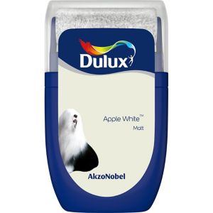 Image of Dulux Standard Apple white Matt Emulsion paint 0.03L Tester pot