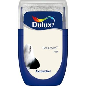 Image of Dulux Standard Fine cream Matt Emulsion paint 0.03L Tester pot