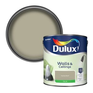 Image of Dulux Overtly olive Silk Emulsion paint 2.5L