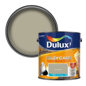 Image of Dulux Easycare Overtly olive Matt Emulsion paint 2.5L