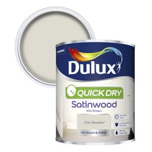Image of Dulux Quick dry Chic shadow Satinwood Metal & wood paint 0.75L