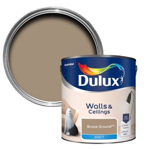 Image of Dulux Walls & Ceilings Brave Ground Matt Emulsion paint 2.5L