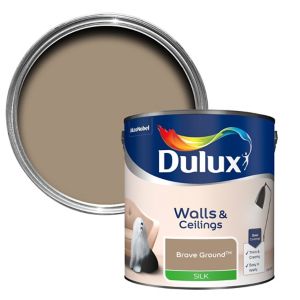 Image of Dulux Walls & Ceilings Brave Ground Silk Emulsion paint 2.5L