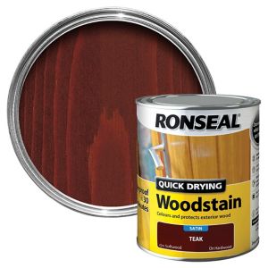 Image of Ronseal Teak Satin Wood stain 0.75L