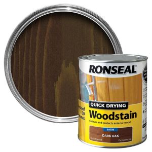 Image of Ronseal Dark oak Satin Wood stain 0.75L