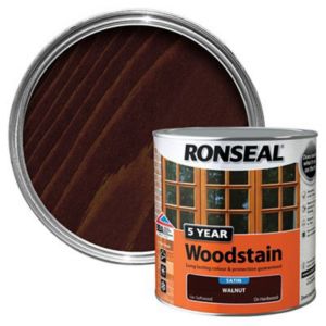 Image of Ronseal Walnut High satin sheen Wood stain 2.5L